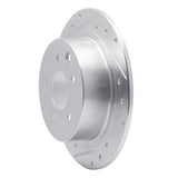 Dynamic Friction 2002-2025 Nissan Juke Rear Left Drilled & Slotted Silver Brake Rotor by Dynamic Friction Company 631-67050L