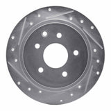 Dynamic Friction 2002-2025 Nissan Juke Rear Left Drilled & Slotted Silver Brake Rotor by Dynamic Friction Company 631-67050L