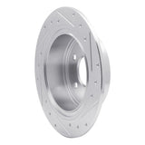 Dynamic Friction 2002-2025 Nissan Juke Rear Left Drilled & Slotted Silver Brake Rotor by Dynamic Friction Company 631-67050L