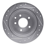 Dynamic Friction 2002-2025 Nissan Maxima Rear Right Drilled & Slotted Silver Brake Rotor by Dynamic Friction Company 631-67050R