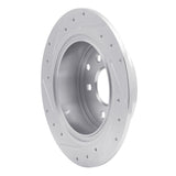 Dynamic Friction 2002-2025 Nissan Maxima Rear Right Drilled & Slotted Silver Brake Rotor by Dynamic Friction Company 631-67050R