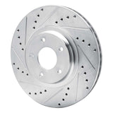 Dynamic Friction 2003-2005 Nissan Murano Front Left Drilled & Slotted Silver Brake Rotor by Dynamic Friction Company 631-67051L
