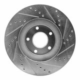 Dynamic Friction 2003-2005 Nissan Murano Front Left Drilled & Slotted Silver Brake Rotor by Dynamic Friction Company 631-67051L