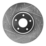Dynamic Friction 2003-2005 Nissan Murano Front Left Drilled & Slotted Silver Brake Rotor by Dynamic Friction Company 631-67051L