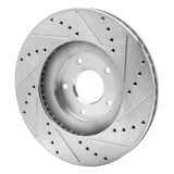Dynamic Friction 2003-2005 Nissan Murano Front Left Drilled & Slotted Silver Brake Rotor by Dynamic Friction Company 631-67051L