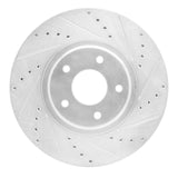 Dynamic Friction 2003-2005 Nissan Murano Front Right Drilled & Slotted Silver Brake Rotor by Dynamic Friction Company 631-67051R