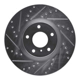 Dynamic Friction 2003-2023 Infiniti FX45 Front Left Drilled & Slotted Silver Brake Rotor by Dynamic Friction Company 631-67052L
