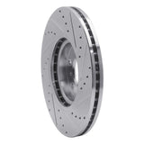 Dynamic Friction 2003-2023 Infiniti FX45 Front Left Drilled & Slotted Silver Brake Rotor by Dynamic Friction Company 631-67052L