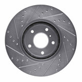 Dynamic Friction 2003-2023 Infiniti Q70 Hybrid Front Right Drilled & Slotted Silver Brake Rotor by Dynamic Friction Company 631-67052R