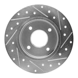Dynamic Friction 2004-2006 Nissan Sentra Rear Left Drilled & Slotted Silver Brake Rotor by Dynamic Friction Company 631-67053L