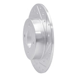 Dynamic Friction 2004-2006 Nissan Sentra Rear Right Drilled & Slotted Silver Brake Rotor by Dynamic Friction Company 631-67053R