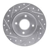 Dynamic Friction 2004-2006 Nissan Sentra Rear Right Drilled & Slotted Silver Brake Rotor by Dynamic Friction Company 631-67053R