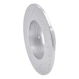 Dynamic Friction 2004-2006 Nissan Sentra Rear Right Drilled & Slotted Silver Brake Rotor by Dynamic Friction Company 631-67053R