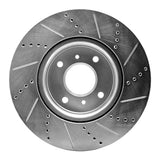 Dynamic Friction 2004-2006 Nissan Sentra Front Left Drilled & Slotted Silver Brake Rotor by Dynamic Friction Company 631-67054L