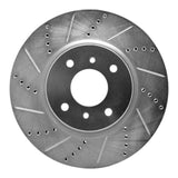 Dynamic Friction 2004-2006 Nissan Sentra Front Left Drilled & Slotted Silver Brake Rotor by Dynamic Friction Company 631-67054L