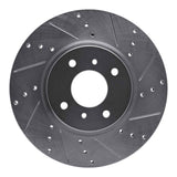 Dynamic Friction 2004-2006 Nissan Sentra Front Right Drilled & Slotted Silver Brake Rotor by Dynamic Friction Company 631-67054R