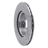 Dynamic Friction 2004-2006 Nissan Sentra Front Right Drilled & Slotted Silver Brake Rotor by Dynamic Friction Company 631-67054R