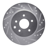 Dynamic Friction 2005-2025 Infiniti M45 Rear Right Drilled & Slotted Silver Brake Rotor by Dynamic Friction Company 631-67055R