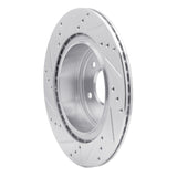 Dynamic Friction 2005-2025 Infiniti M45 Rear Right Drilled & Slotted Silver Brake Rotor by Dynamic Friction Company 631-67055R