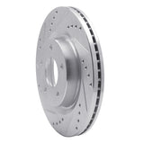 Dynamic Friction 2007-2013 Nissan Altima Front Left Drilled & Slotted Silver Brake Rotor by Dynamic Friction Company 631-67057L
