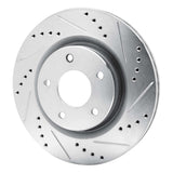 Dynamic Friction 2007-2013 Nissan Altima Front Right Drilled & Slotted Silver Brake Rotor by Dynamic Friction Company 631-67057R