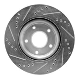 Dynamic Friction 2007-2013 Nissan Altima Front Right Drilled & Slotted Silver Brake Rotor by Dynamic Friction Company 631-67057R