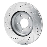 Dynamic Friction 2007-2013 Nissan Altima Front Right Drilled & Slotted Silver Brake Rotor by Dynamic Friction Company 631-67057R