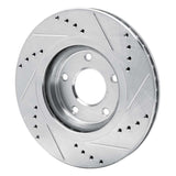 Dynamic Friction 2007-2015 Nissan Sentra Front Left Drilled & Slotted Silver Brake Rotor by Dynamic Friction Company 631-67058L
