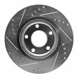 Dynamic Friction 2007-2015 Nissan Sentra Front Right Drilled & Slotted Silver Brake Rotor by Dynamic Friction Company 631-67058R