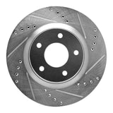 Dynamic Friction 2007-2015 Nissan Sentra Front Right Drilled & Slotted Silver Brake Rotor by Dynamic Friction Company 631-67058R