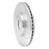 Dynamic Friction 2007-2017 Nissan Juke Front Right Drilled & Slotted Silver Brake Rotor by Dynamic Friction Company 631-67059R