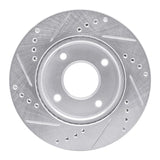 Dynamic Friction 2007-2017 Nissan Tiida (Mexico) Front Right Drilled & Slotted Silver Brake Rotor by Dynamic Friction Company 631-67062R