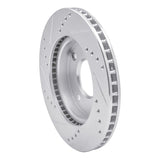 Dynamic Friction 2007-2017 Nissan Tiida (Mexico) Front Right Drilled & Slotted Silver Brake Rotor by Dynamic Friction Company 631-67062R