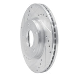 Dynamic Friction 2013-2019 Nissan Sentra Front Left Drilled & Slotted Silver Brake Rotor by Dynamic Friction Company 631-67064L