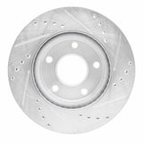 Dynamic Friction 2013-2019 Nissan Sentra Front Left Drilled & Slotted Silver Brake Rotor by Dynamic Friction Company 631-67064L