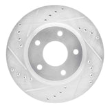 Dynamic Friction 2013-2019 Nissan Sentra Front Left Drilled & Slotted Silver Brake Rotor by Dynamic Friction Company 631-67064L