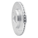 Dynamic Friction 2013-2019 Nissan Sentra Front Right Drilled & Slotted Silver Brake Rotor by Dynamic Friction Company 631-67064R