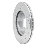 Dynamic Friction 2013-2019 Nissan Sentra Front Right Drilled & Slotted Silver Brake Rotor by Dynamic Friction Company 631-67064R