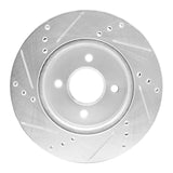 Dynamic Friction 2011-2025 Nissan V-Drive (Mexico) Front Right Drilled & Slotted Silver Brake Rotor by Dynamic Friction Company 631-67065R