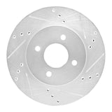 Dynamic Friction 2011-2025 Nissan V-Drive (Mexico) Front Right Drilled & Slotted Silver Brake Rotor by Dynamic Friction Company 631-67065R