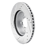 Dynamic Friction 2011-2025 Nissan V-Drive (Mexico) Front Right Drilled & Slotted Silver Brake Rotor by Dynamic Friction Company 631-67065R