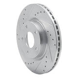 Dynamic Friction 2013-2025 Nissan Altima Front Left Drilled & Slotted Silver Brake Rotor by Dynamic Friction Company 631-67066L