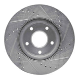 Dynamic Friction 2013-2025 Nissan Altima Front Left Drilled & Slotted Silver Brake Rotor by Dynamic Friction Company 631-67066L