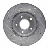 Dynamic Friction 2013-2025 Nissan Altima Front Right Drilled & Slotted Silver Brake Rotor by Dynamic Friction Company 631-67066R