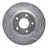 Dynamic Friction 2013-2025 Nissan Altima Front Right Drilled & Slotted Silver Brake Rotor by Dynamic Friction Company 631-67066R