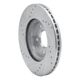 Dynamic Friction 2013-2025 Nissan Altima Front Right Drilled & Slotted Silver Brake Rotor by Dynamic Friction Company 631-67066R