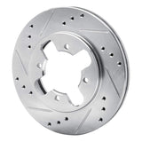R1 Concepts 1984-1986 Nissan 300ZX Front Left Drilled & Slotted Silver Brake Rotor by R1 Concepts 631-67074L