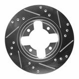 R1 Concepts 1984-1986 Nissan 300ZX Front Left Drilled & Slotted Silver Brake Rotor by R1 Concepts 631-67074L