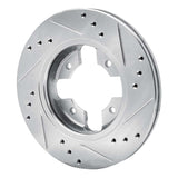 R1 Concepts 1984-1986 Nissan 300ZX Front Left Drilled & Slotted Silver Brake Rotor by R1 Concepts 631-67074L