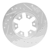 R1 Concepts 1982-1985 Nissan 720 DATSun Front Left Drilled & Slotted Silver Brake Rotor by R1 Concepts 631-67077L